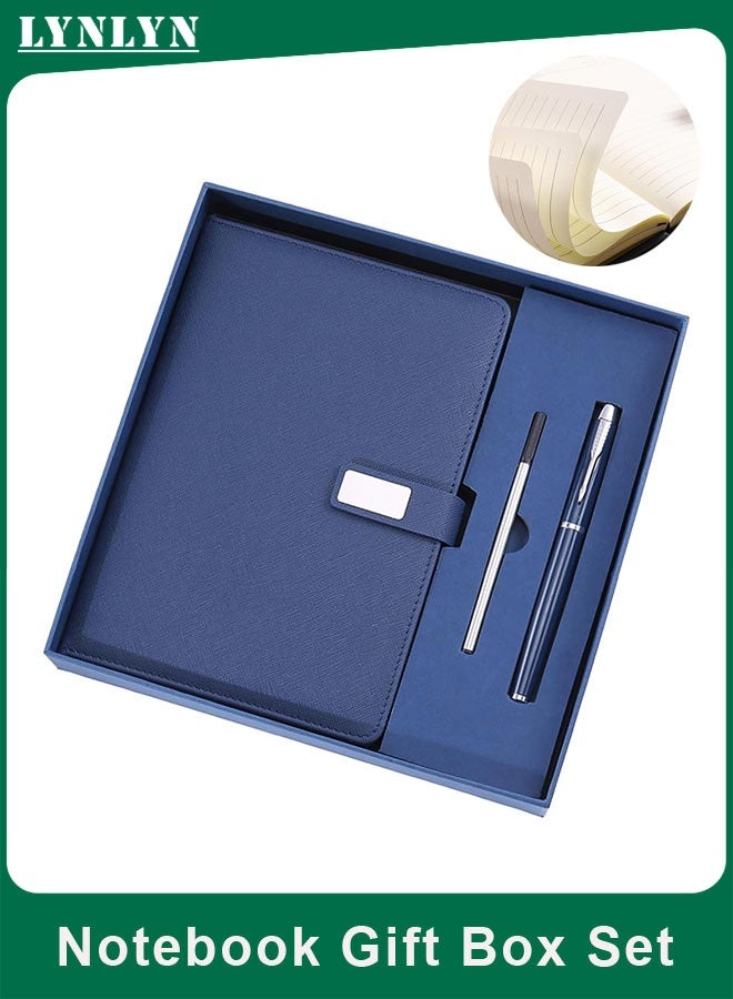 لينلي مجموعة هدايا مميزة من دفاتر ومذكرات يومية (أزرق) - Image 1